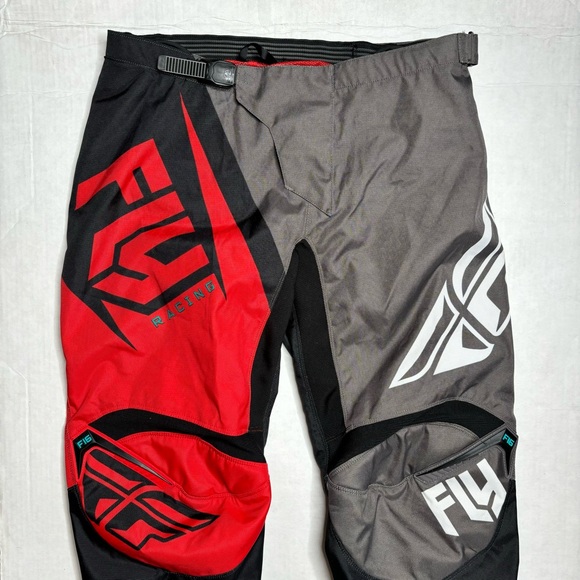 Fly Racing F-16 Racing Pants Red Black Gray White - Picture 3 of 8